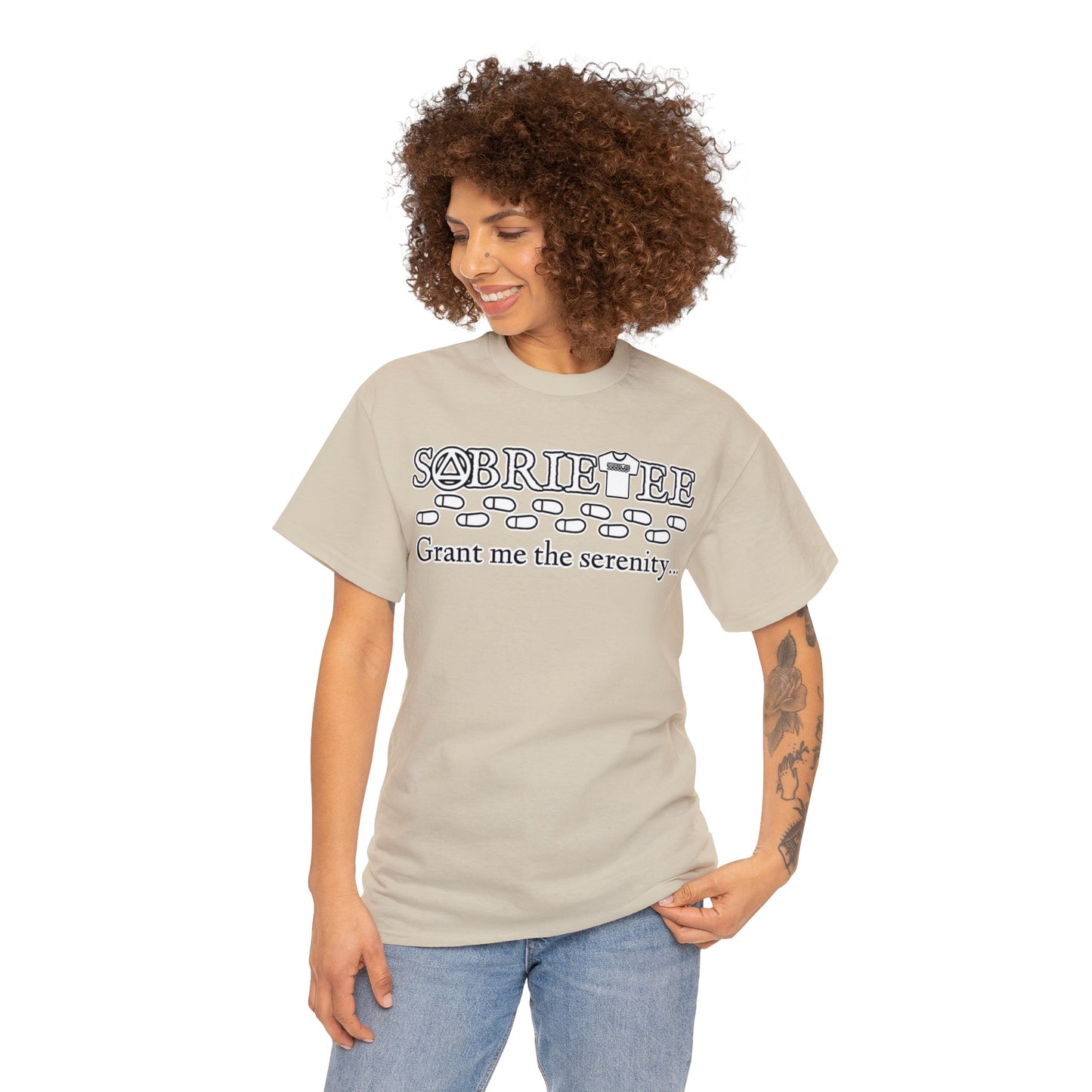 “Grant me the serenity...” Unisex Heavy Cotton Tee. Sobriaatee