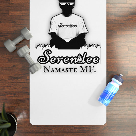 “Namaste MF” Rubber Yoga Mat White