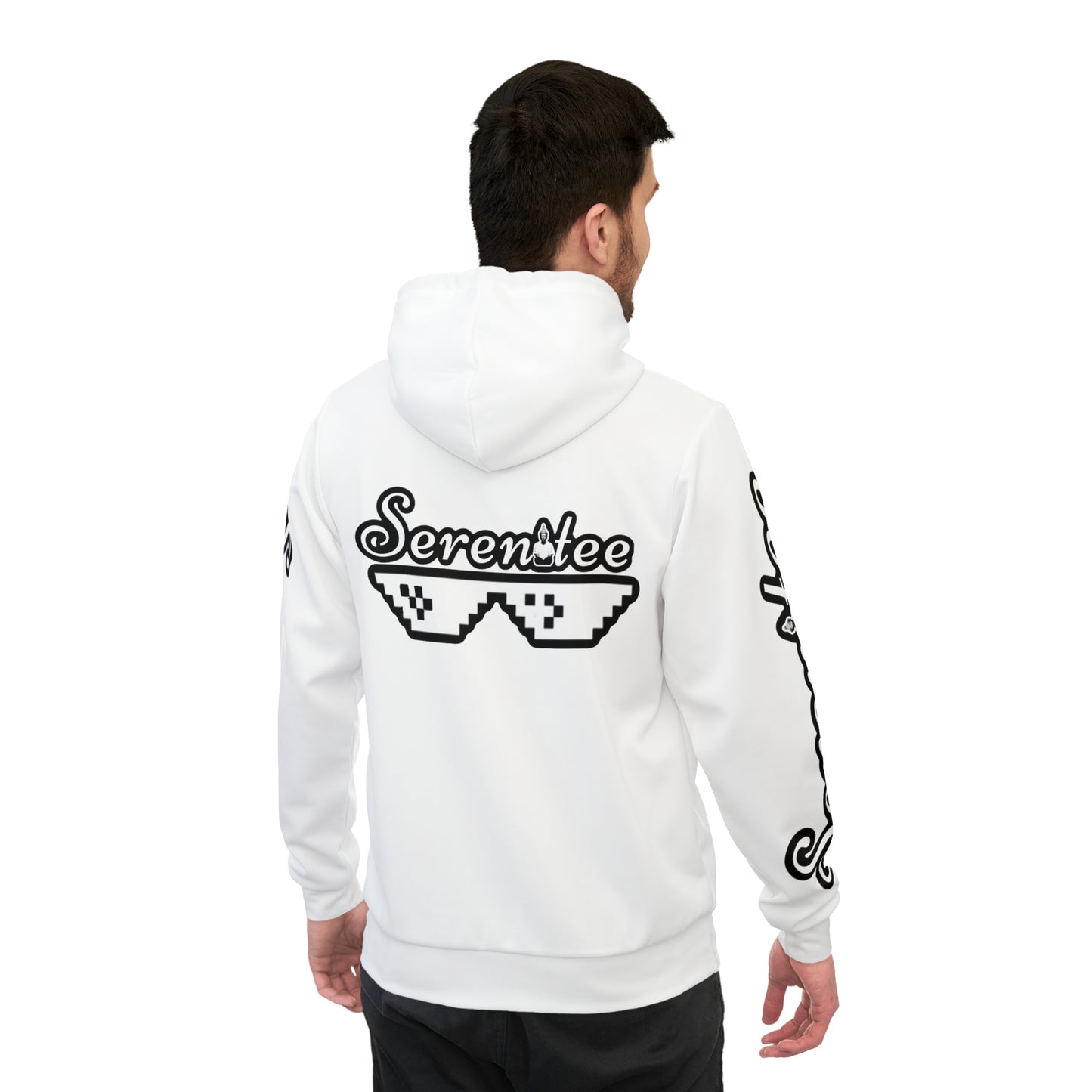 “Namaste MF” Athletic Hoodie White/Black