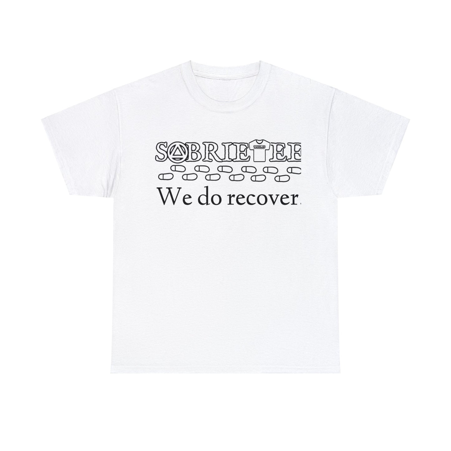 “We do recover.” Unisex Heavy Cotton Tee.  Sobriaatee