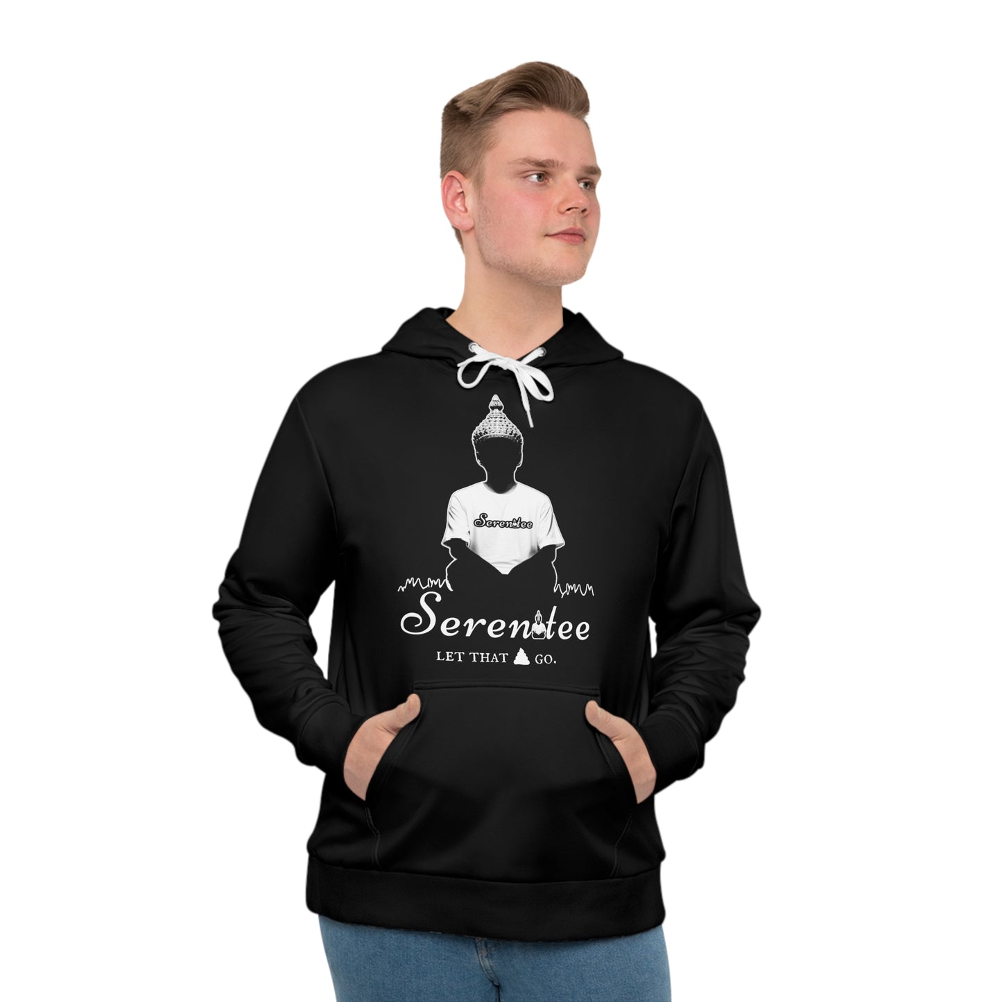 Seren🧘‍♂️Tee “Let that💩Go” Men's Hoodie Black